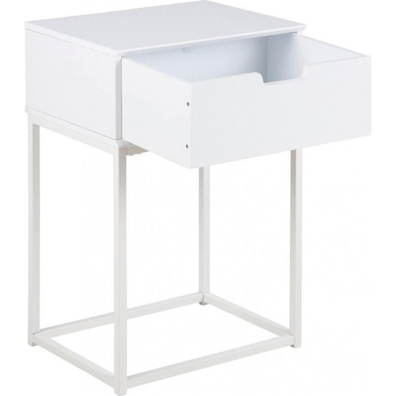 Szafka nocna Actona Mitra 40cm biała - Skandynawski Design