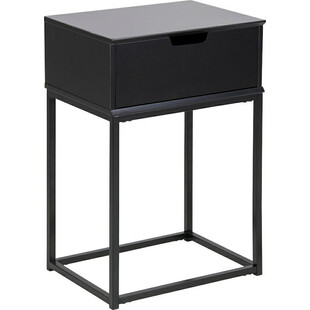 Szafka nocna Actona Mitra 40cm | Czarna, industrialna