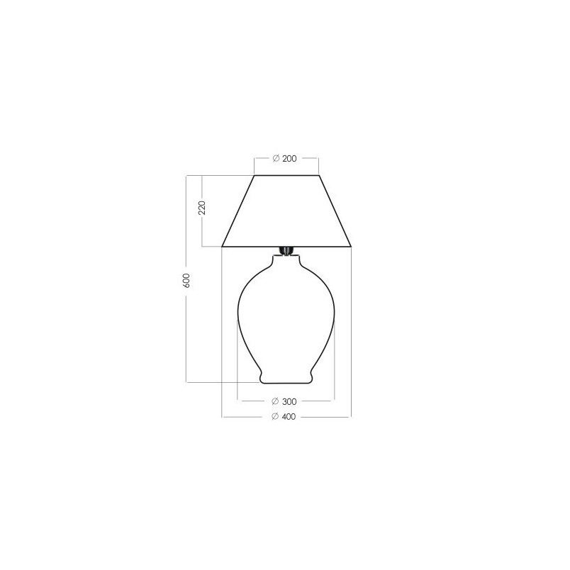 Lampa stołowa szklana Genova | 4Concept - Elegancki design