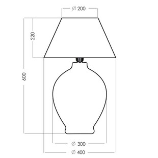 Lampa stołowa szklana Genova | 4Concept - Złoty design