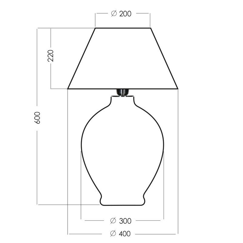 Lampa stołowa szklana Genova | 4Concept - Złoty design