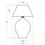 Lampa stołowa szklana Genova | 4Concept - Złoty design