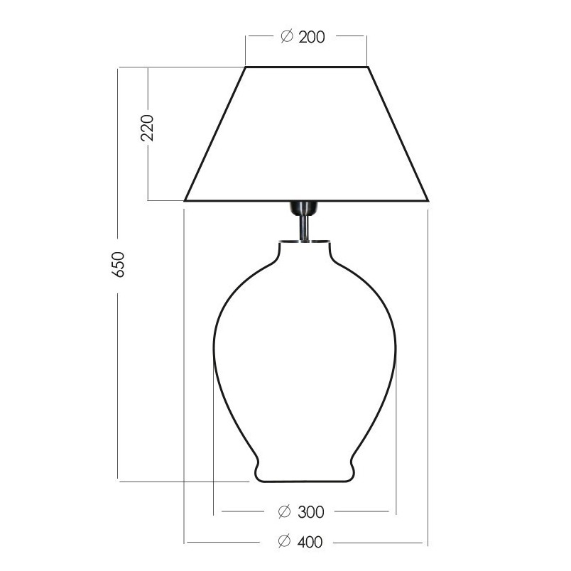 Lampa stołowa Capri szara | 4Concept - Elegancki design
