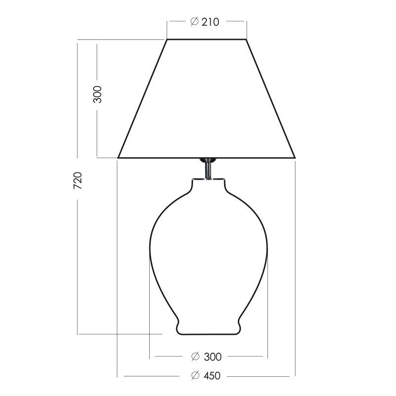 Lampa stołowa Capri biała | 4Concept - Eleganckie oświetlenie