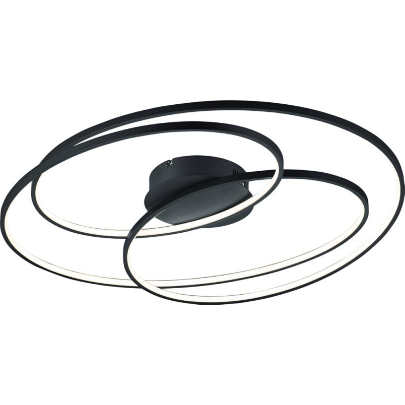 Plafon LED Gale 80cm Czarny Trio | Nowoczesne Oświetlenie