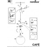 Lampa wisząca Nordlux Cafe - szklana kula, biała | Sklep z lampami