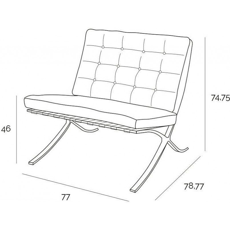 Fotel pikowany Barcelona Eco biały D2.Design | Luksusowy Design