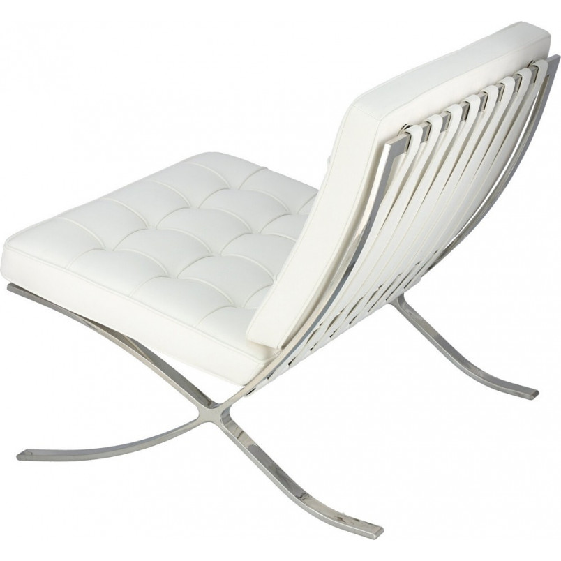 Fotel pikowany Barcelona Eco biały D2.Design | Luksusowy Design
