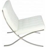 Fotel pikowany Barcelona Eco biały D2.Design | Luksusowy Design