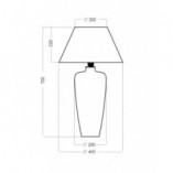 Lampa stołowa Bilbao szara fioletowa 4Concept | Sklep z lampami
