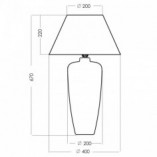 Lampa stołowa Bilbao fioletowa/czarna | 4Concept