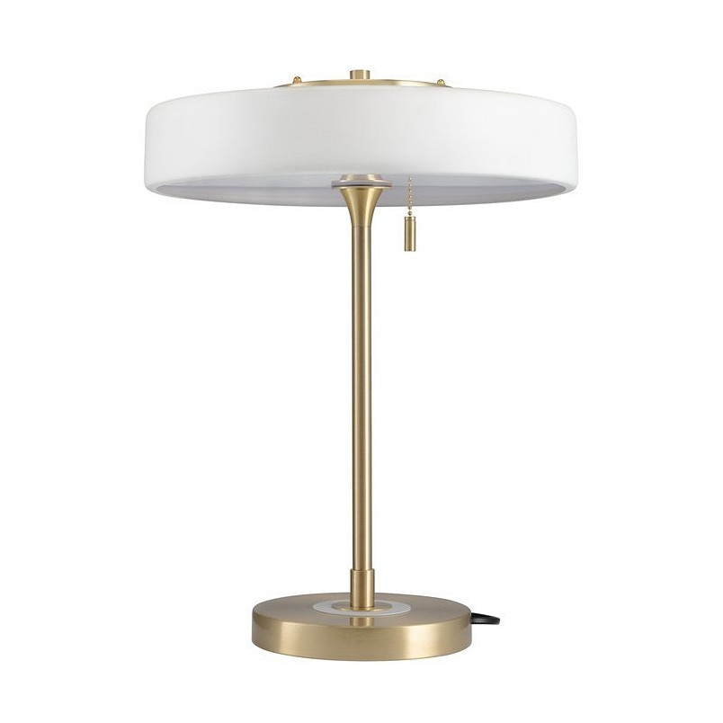 Lampa stołowa Art Deco biało-złota | Step Into Design
