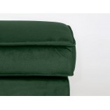 Podnóżek welurowy Ron Velvet Zielony Signal | Komfort i styl