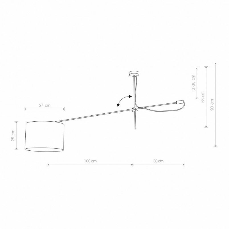 Lampa sufitowa czarna Nowodvorski Viper 37cm - Stylowe oświetlenie