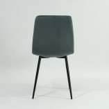 Krzesło welurowe pikowane Mila Velvet szare Signal do salonu