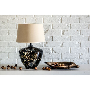 Lampa stołowa szklana Ravenna beżowa | 4Concept - Eleganckie oświetlenie