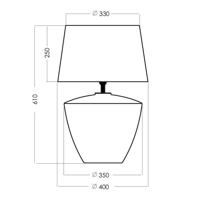 Lampa stołowa szklana Ravenna beżowa | 4Concept - Eleganckie oświetlenie