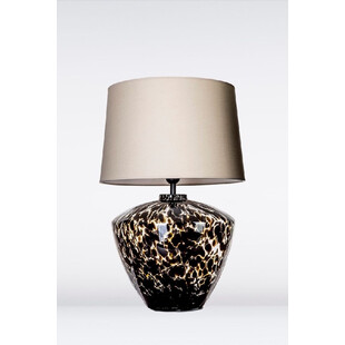 Lampa Parma beżowa 4Concept - Elegancka lampa stołowa szklana