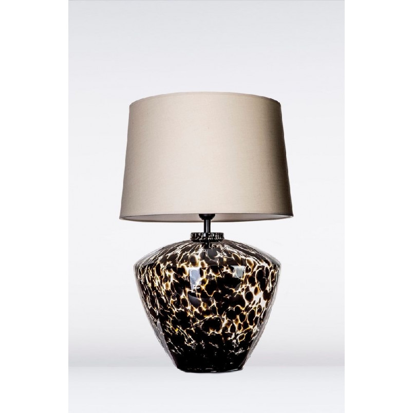 Lampa Parma beżowa 4Concept - Elegancka lampa stołowa szklana