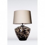 Lampa Parma beżowa 4Concept - Elegancka lampa stołowa szklana