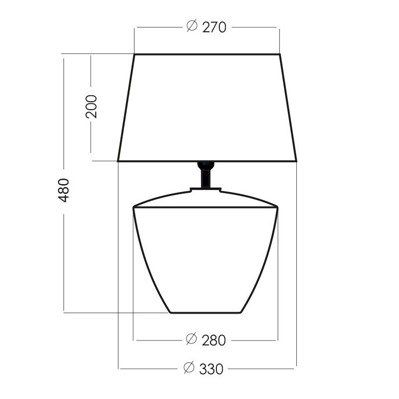 Lampa Parma beżowa 4Concept - Elegancka lampa stołowa szklana