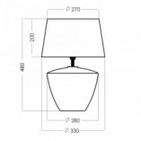 Lampa Parma beżowa 4Concept - Elegancka lampa stołowa szklana