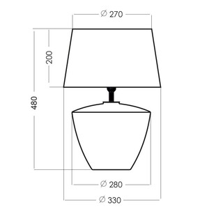 Lampa stołowa Parma czarna 4Concept - Eleganckie oświetlenie