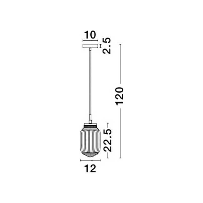 Lampa wisząca retro Daren - Szkło, 12cm - Decolab24