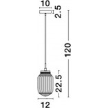 Lampa wisząca retro Daren - Szkło, 12cm - Decolab24