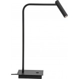 Lampa biurkowa Palermo LED czarna | Minimalistyczny design