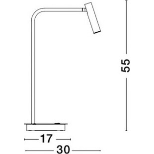 Lampa biurkowa Palermo LED czarna | Minimalistyczny design