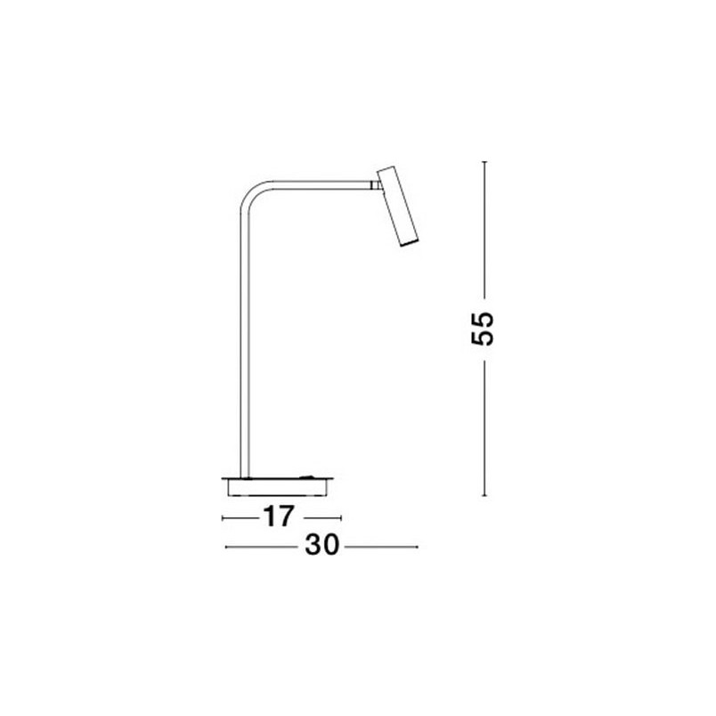 Lampa biurkowa Palermo LED czarna | Minimalistyczny design