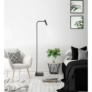 Lampa podłogowa Palermo LED czarna | Minimalistyczny design