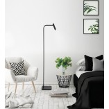 Lampa podłogowa Palermo LED czarna | Minimalistyczny design