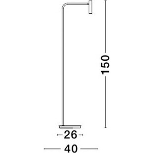 Lampa podłogowa Palermo LED czarna | Minimalistyczny design