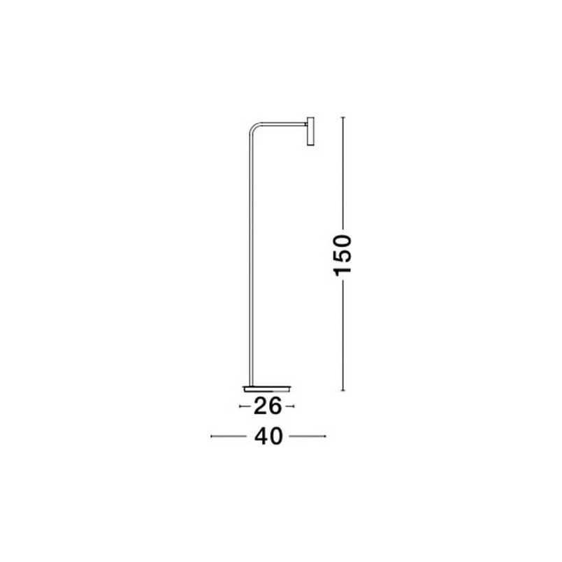Lampa podłogowa Palermo LED czarna | Minimalistyczny design
