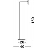 Lampa podłogowa Palermo LED czarna | Minimalistyczny design