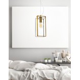 Lampa wisząca Strike - szkło, mosiądz | Decolab24