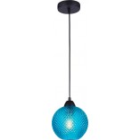 Lampa wisząca szklana Boll | Niebieska kula 18cm - Decolab24