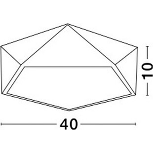 Plafon Geometryczny Starius 40cm Czarny | Decolab24