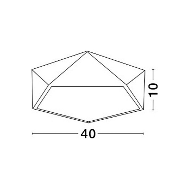 Plafon Geometryczny Starius 40cm Czarny | Decolab24