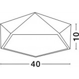 Plafon Geometryczny Starius 40cm Czarny | Decolab24