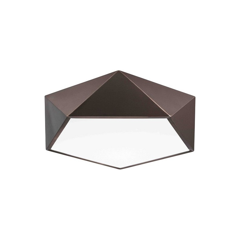 Plafon geometryczny Starius 40cm brązowy | Decolab24