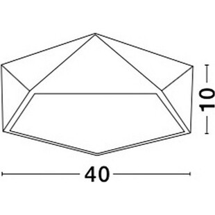 Plafon geometryczny Starius 40cm brązowy | Decolab24