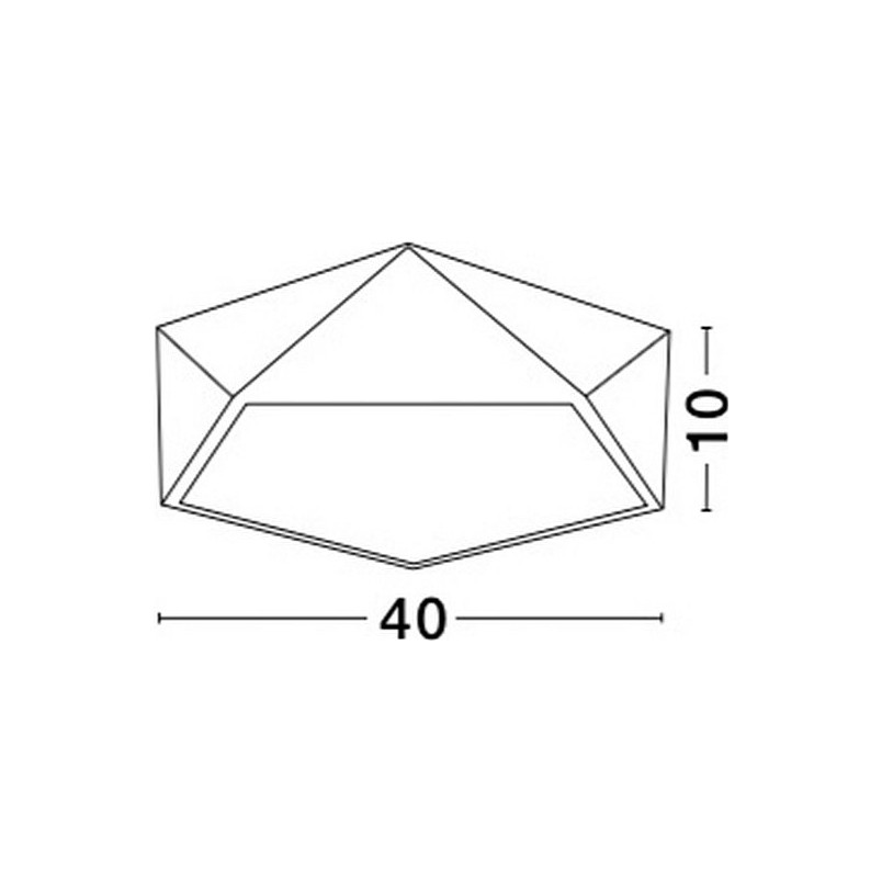 Plafon geometryczny Starius 40cm brązowy | Decolab24