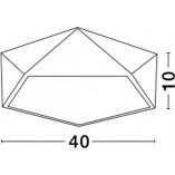 Plafon geometryczny Starius 40cm brązowy | Decolab24