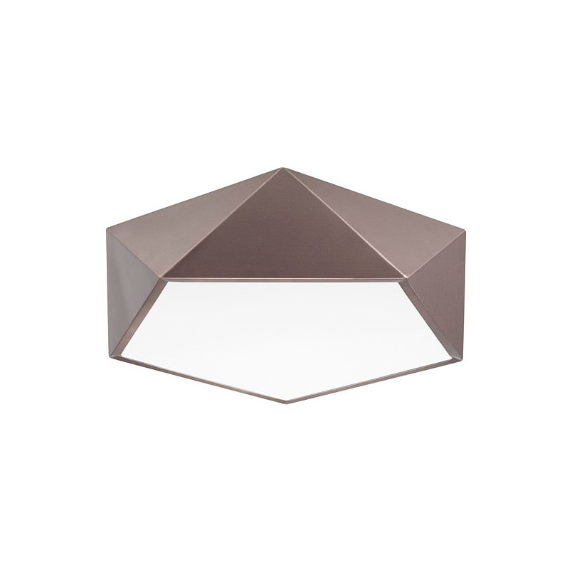 Plafon geometryczny Starius 40cm | Brązowy | Decolab24