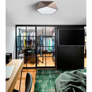 Plafon geometryczny Starius 40cm | Brązowy | Decolab24
