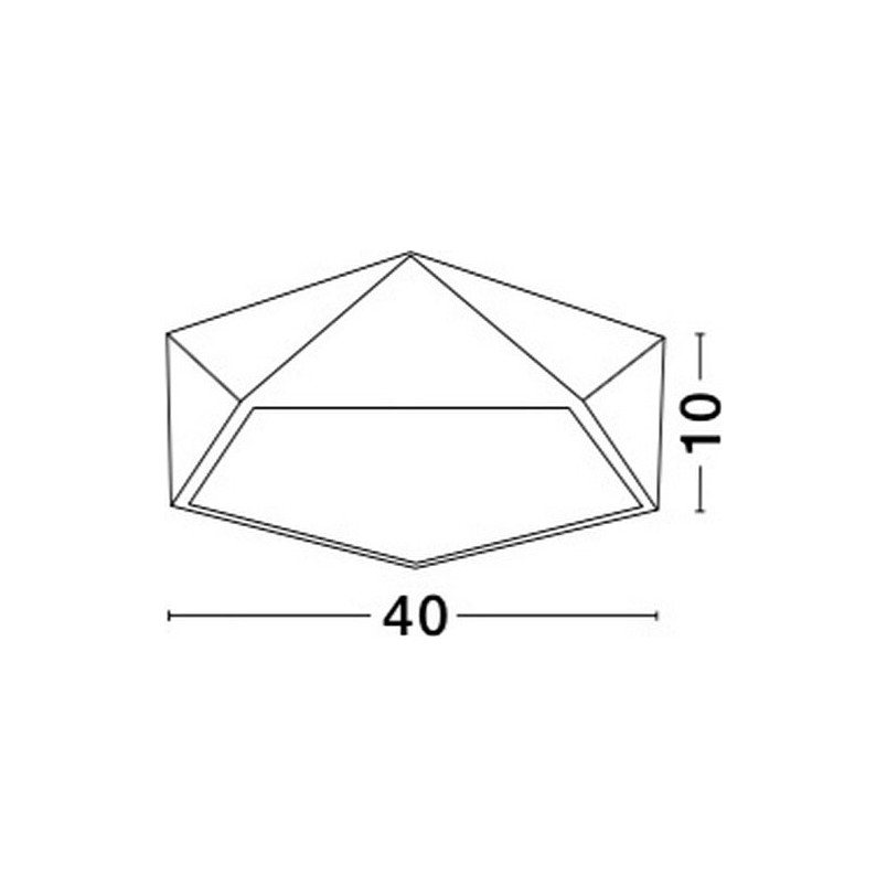 Plafon geometryczny Starius 40cm | Brązowy | Decolab24