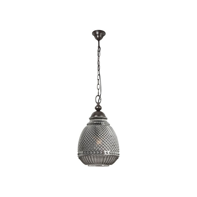 Lampa wisząca szara Lonna | Szkło retro | Decolab24